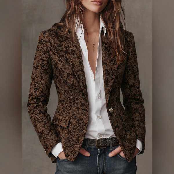 Estelle | Blazer Jacquard Cashmere Ajustado