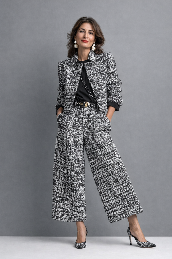Margarida | Conjunto de tweed para dias frios